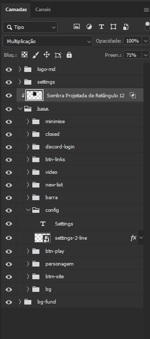 Example of layer organization in a PSD file