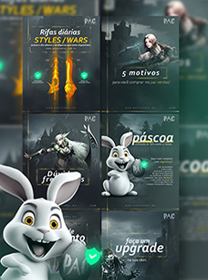 Pacote 6 Dark Banner Flyer Mu Online