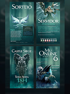 Pacote 4 Banner Flyer Fantasy Mu Online
